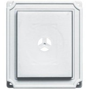 Builders Edge 130010001001 Scallop Mounting Block, 7" x 8", White