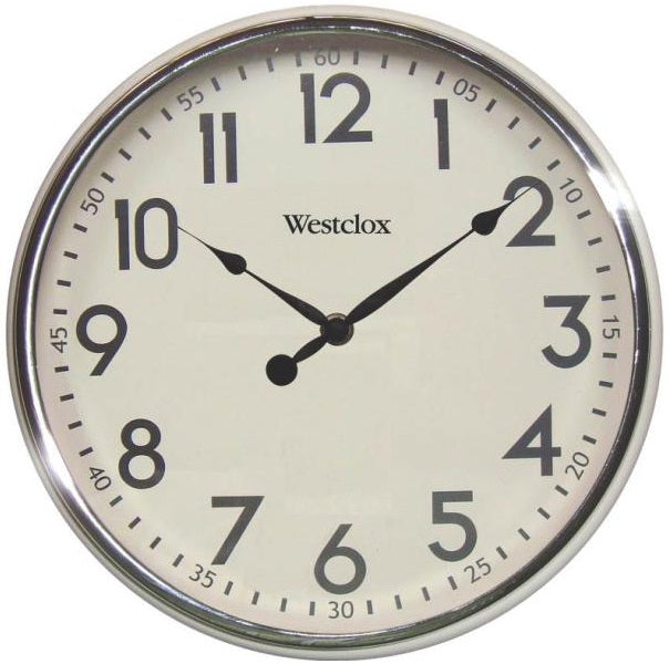 Westclox 32041AW Round Wall Clock, 12"
