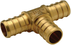 Apollo Valves CPXT12 Brass PEX Tee, 1/2"