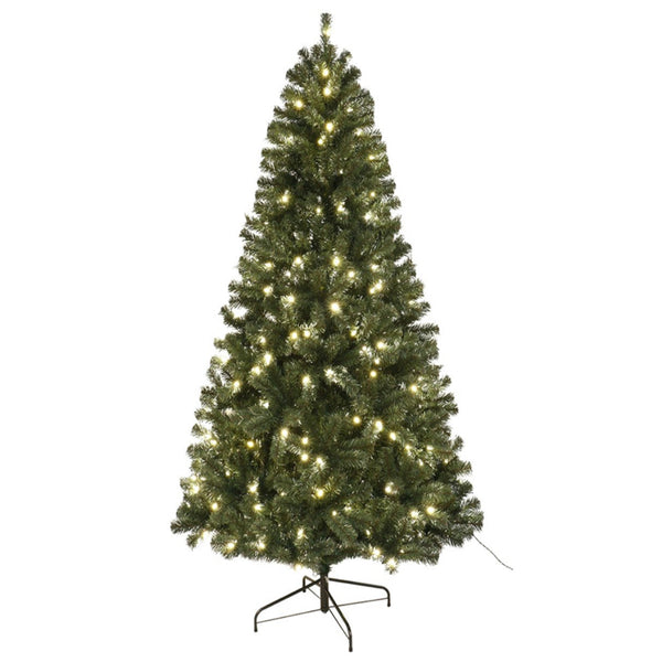 Santas Forest 61970 Noble Fir Sheared Prelit Christmas Tree, 7 Ft