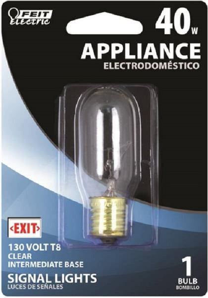 Feit Electric BP40T8N-130 Appliance Light Bulb, T8, 40watt, 130 Volts