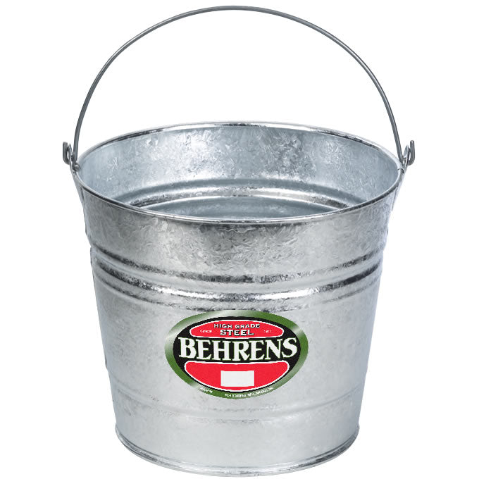 Behrens 1210 Hot Dipped Steel Pail, 10 Quarts