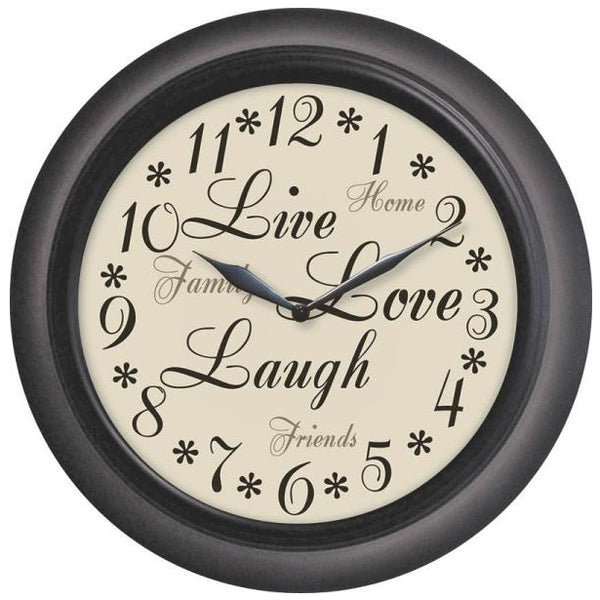Westclox 32032A Live, Laugh, Love Wall Clock, 12"