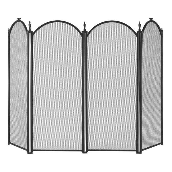Simple Spaces S41010BK-C3L 4-Panel Fire Screen, Black, 32" x 51-1/2"