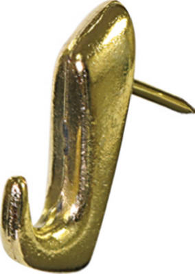 Hillman 122206 Decorative Gilt Push Pin Picture Hanger, Brass, 10 Lb, 5-Pack