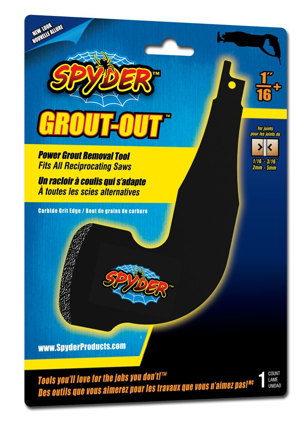 Spyder 100227 Grout-Out 1-1/6", Black