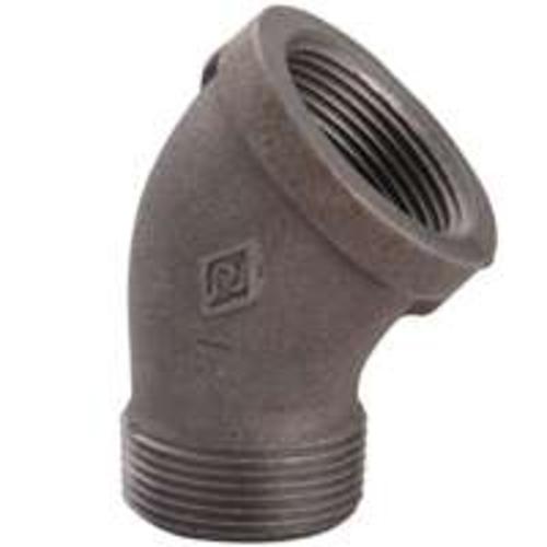 Worldwide Sourcing B121 32 Street Pipe Elbow 45 Degree, 1-1/4", Black