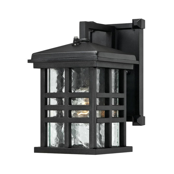 Westinghouse 62045 Caliste Outdoor Dusk to Dawn Wall Lantern, Textured Black
