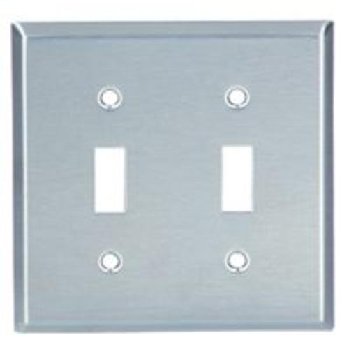 Cooper Wiring 93072-BOX 2G SS SWITCH PLATE, 4.50" x 4.563"