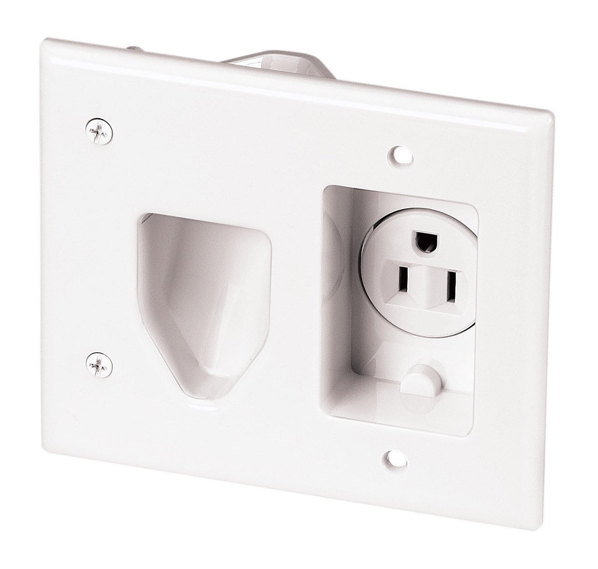 Cooper Wiring 35MRW Flat Recess Wall Plate, White