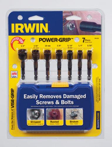 Irwin 394100 Power-Grip Screw & Bolt Remover, 7 Piece