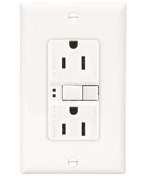 Arrow Hart SGF15W-3 Self Test GFCI Receptacle, 15 Amp, White