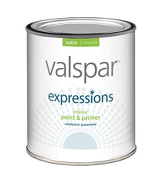 Valspar 17044 Expressions Interior Latex Paint, Satin, Clear, 1 Quarts