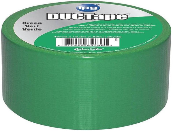 Intertape 6720GRN Duct Tape, Green, 1.88" x 20 Yard