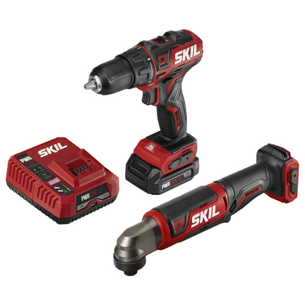 Skil CB743001 PWRCore 12 Drill Driver And Right Angle Impact Kit, 12V