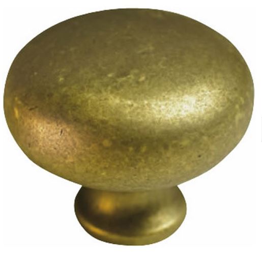 Mintcraft C0350ABM Round Cabinet Knob, 1-3/8", Antique Brass