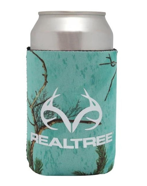 Realtree RMC5204 Magnetic Can Cooler, Sea Glass Body, 4" W x 8" L Exterior