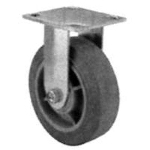 ProSource JC-T07 Rigid Plate Caster 8"X2" - Zinc Plated Finish