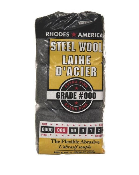 Homax 10121153  Rhodes America Steel Wool Pad, # 000 Grit