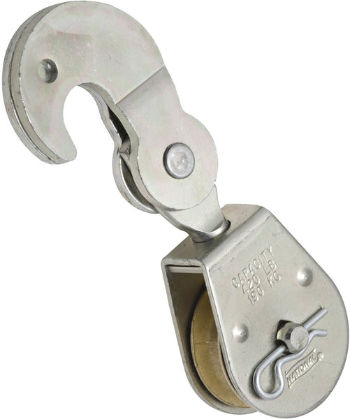 National Hardware N225-573 3215BC Swivel Hook Single Pulley, Zinc Plated