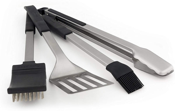 Broil King 64003 Baron 4 Piece BBQ Tool Set, Stainless Steel
