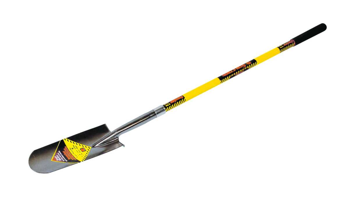 Seymore S704 Round Point Drain Spade With Fiberglass Handle, 5.5" x 14"