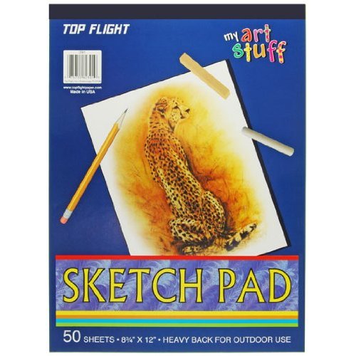 Top Flight 4807103 Sketch Pad Drawing Paper, 8.75"x12"