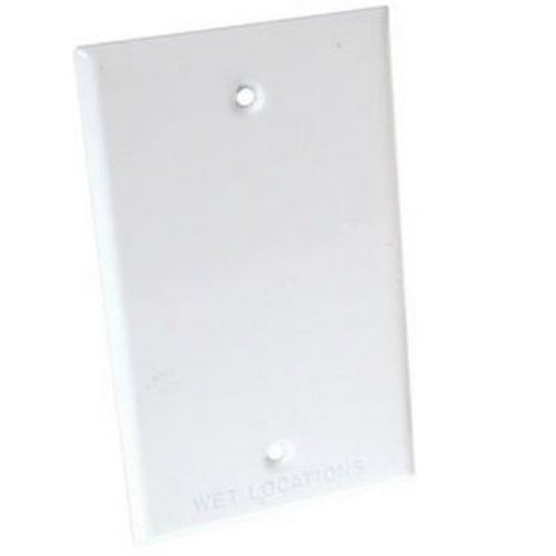 Bell 5173-6 Single Gang Blank Cover, White