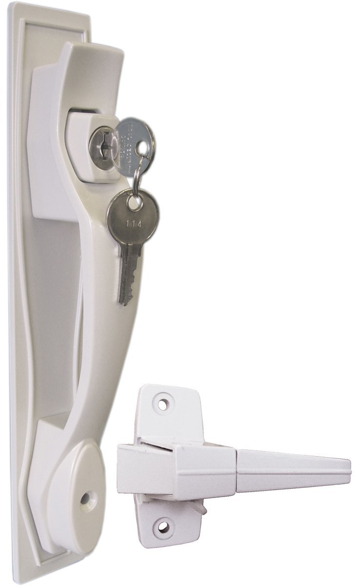 Ideal SK940W Deluxe Keyed Latch with Back Plate, White