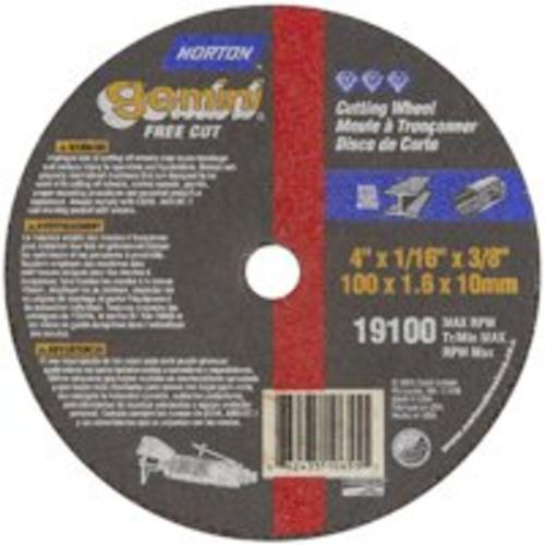 Norton 66243510655 Gemini Abrasive Cut-Off Wheel, 4"x1/16"x3/8"