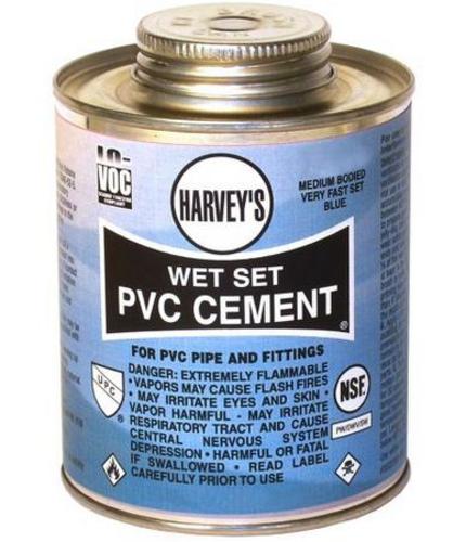 Harvey 018430-12 Wet Set Pvc Cement, Blue, 32 Oz