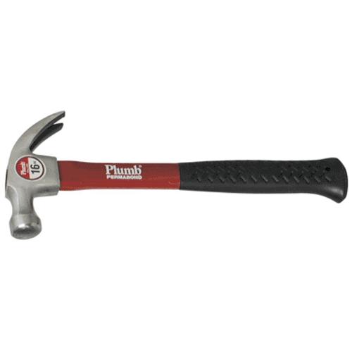 Plumb 11402N/11402 Curved Claw Hammer 16 Oz, Fiberglass Handle