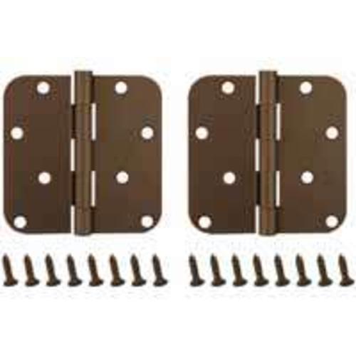 Mintcraft BH-402VB3L Radial Corner Door Hinge, 4" x 4", Venetian Bronze