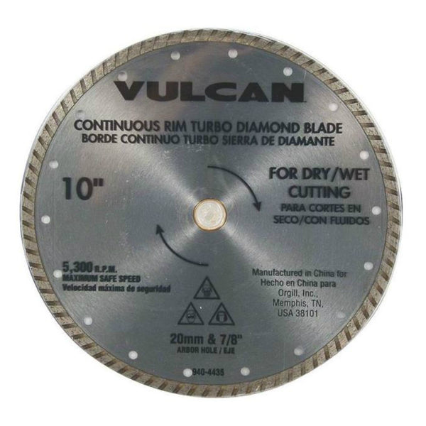 Vulcan 934161OR Diamond Blde Cont Rim Turb, 10"