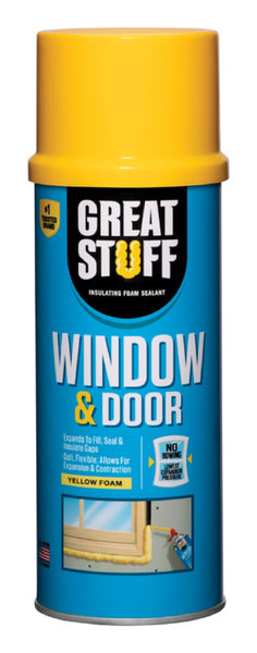 Great Stuff 99108862 Window & Door Yellow Foam Insulating Filler and Sealant, 12 oz