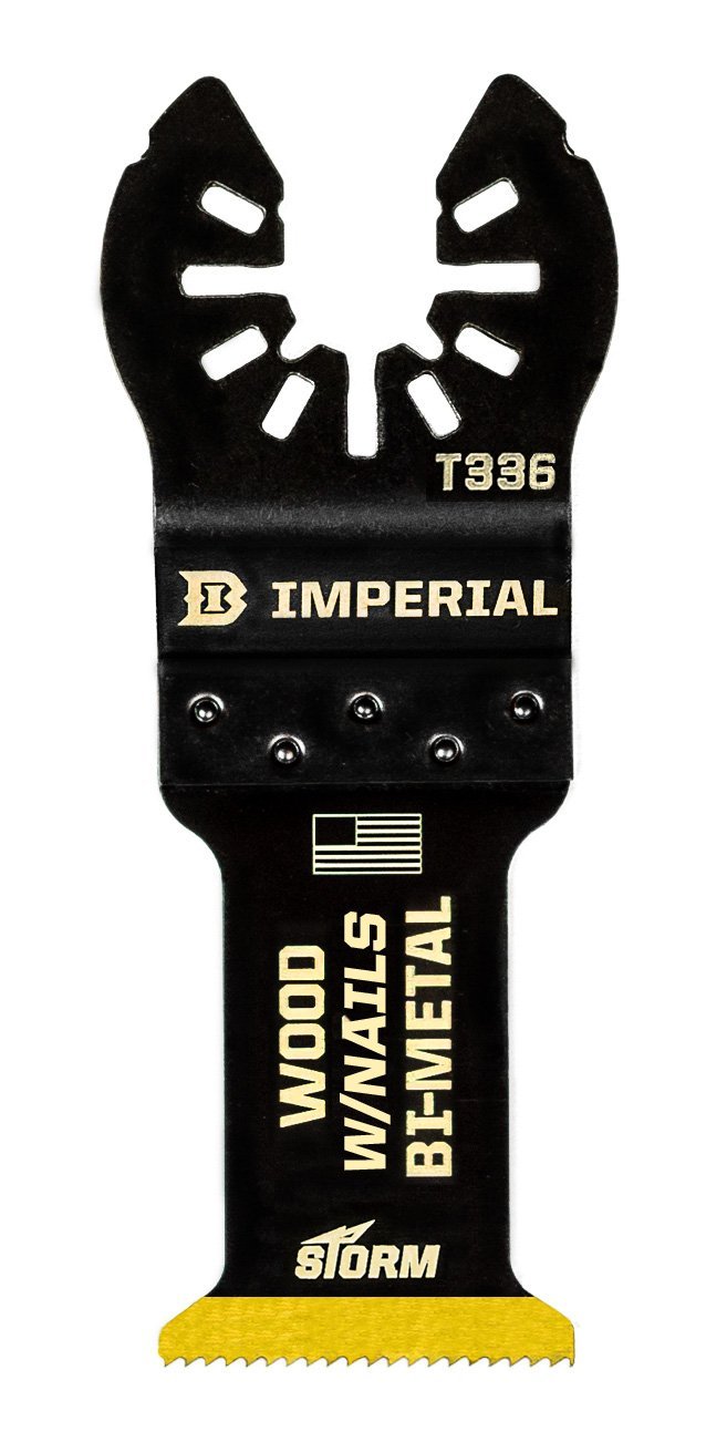 Imperial Blades IBOAT336-10 One Fit Wood With Nails BM TiN Storm Blade, 1-1/4"