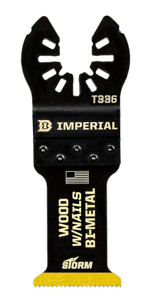 Imperial Blades IBOAT336-10 One Fit Wood With Nails BM TiN Storm Blade, 1-1/4"