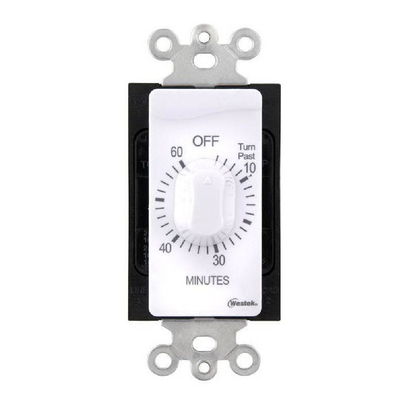 Westek TMSW60MW Spring Wound Countdown Timer, White, 125 V, 20 A
