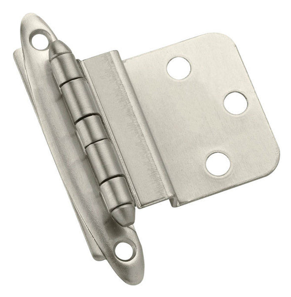 Amerock 1887597 Non Self Closing Hinge, Satin Nickel, 2-5/8" x 2-3/8"