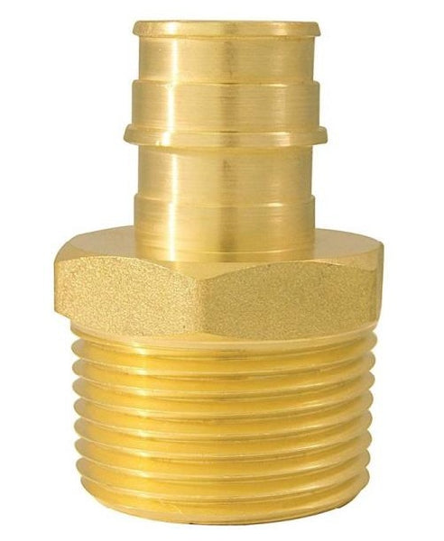 Apollo EPXMA341 Male Pipe Adapter, Brass, 3/4" x 1"