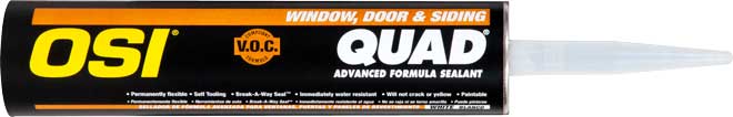 OSI 1637230 Pro-Series Quad VOC Window/Door/Siding Caulk, 10.2 Oz