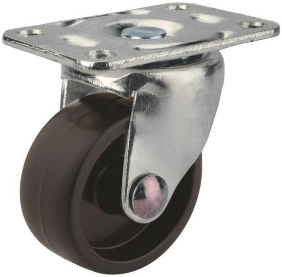 Prosource JC-B01-PS Light-Duty Swivel Caster, Plastic, Zinc Plated, 1-1/4"