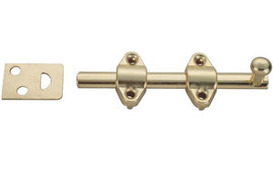 MintCraft 23260BBB-43L Surface Bolt, 4", Satin Brass Tone