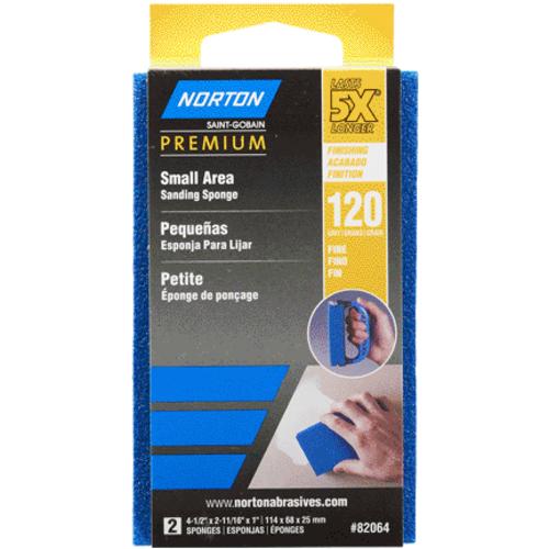 Norton 07660782064 5X Small Area Sanding Sponge Medium, 120 Grit