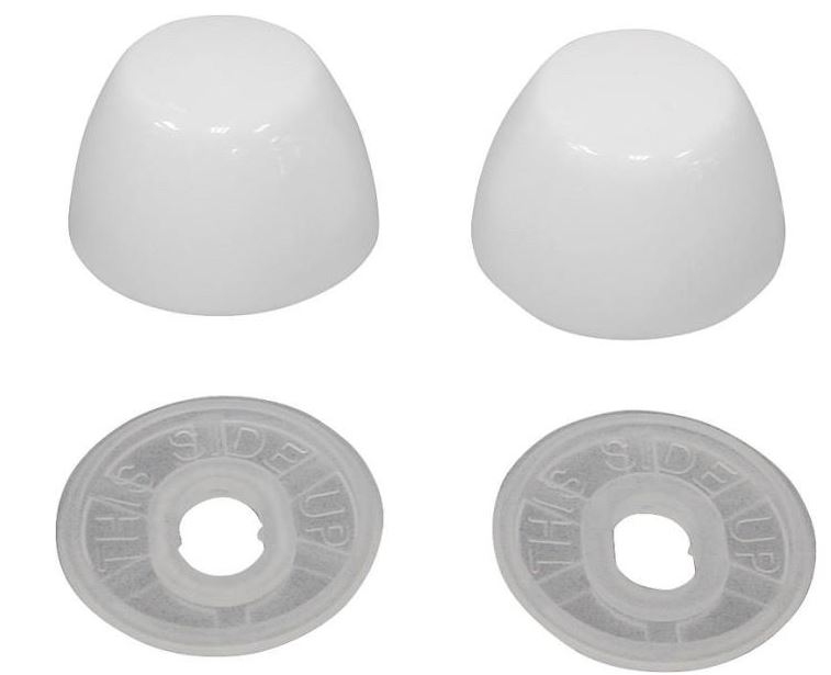 Worldwide PMB-475-3L Round Bolt Cap, White