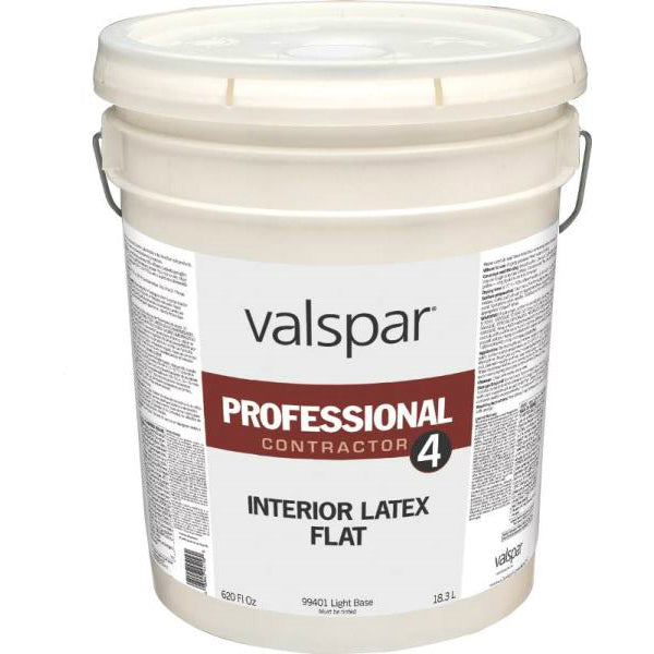 Valspar 99401 Professional Contractor 4 Interior Latex Paint, Light Base