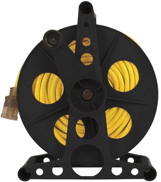 Power Zone ORCR3002 Cord Storage Reel With Stand, Black