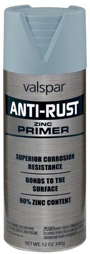 Valspar 465.0068226.076 Anti-Rust Armor Spray, 12 Oz., Zinc Primer