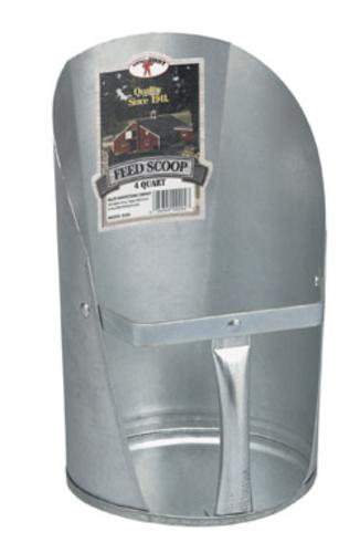 Miller 9204 Galvanized Feed Scoop, 4 Quart, Steel