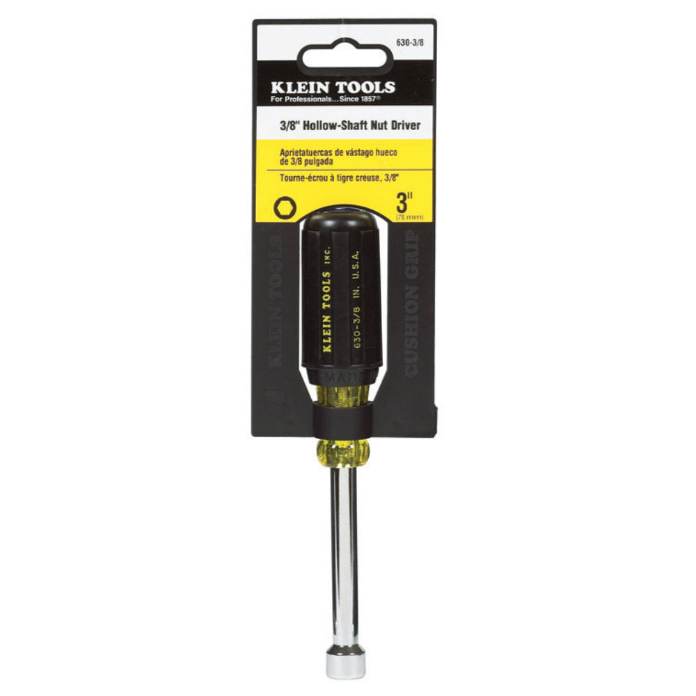 Klein 630-3/8 Cushion Grip Hex Nut Driver, 3/8" x 3"